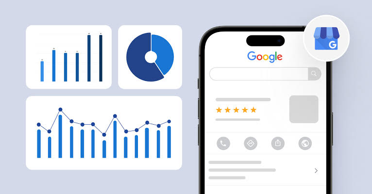 Analytics charts on a business reporting dashboard